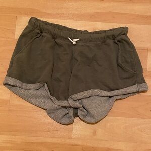 Green lounge shorts